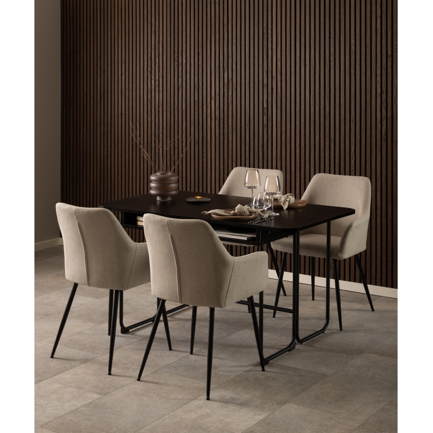 Ruokapöydän tuoli käsinojilla TANYA 1 kpl beige