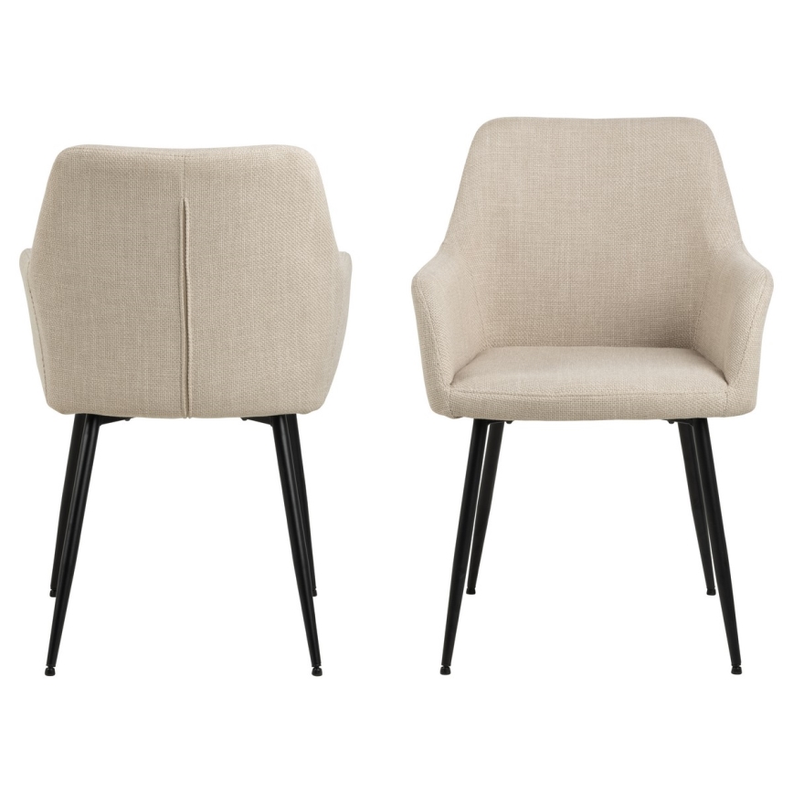Ruokapöydän tuoli käsinojilla TANYA 1 kpl beige