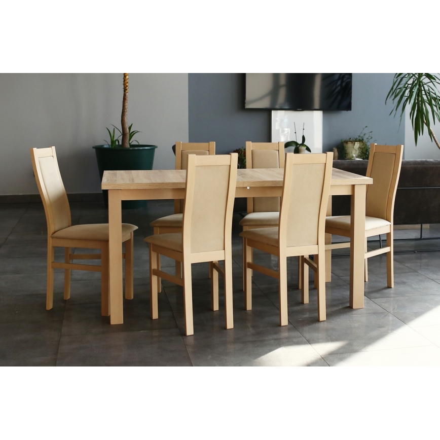 Ruokapöydän tuoli ZOE pyökki/kerma