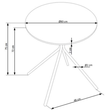 Ruokapöytä HOMORA, musta