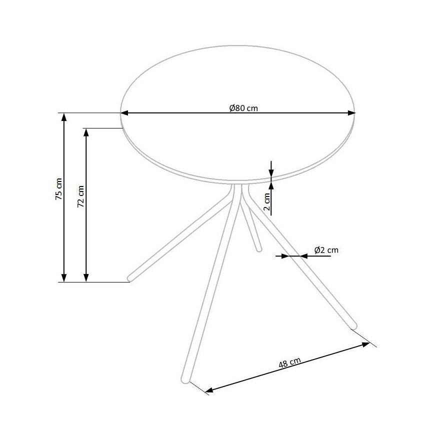 Ruokapöytä HOMORA, musta