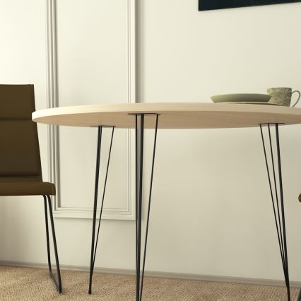 Ruokapöytä SANDALF 75x90 cm beige/musta