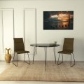 Ruokapöytä SANDALF 75x90 cm musta