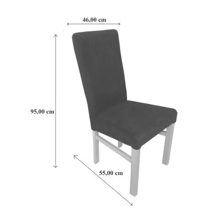 Ruokatuoli ALISON harmaa/valkoinen