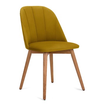 Ruokatuoli BAKERI 86x48 cm keltainen/vaalea tammi
