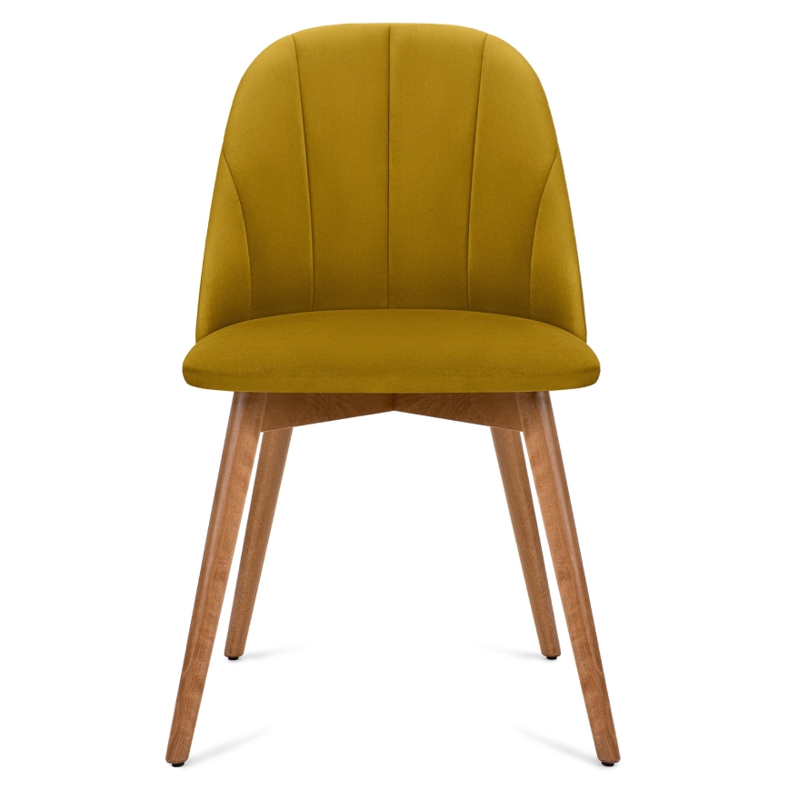 Ruokatuoli BAKERI 86x48 cm keltainen/vaalea tammi