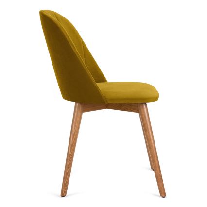 Ruokatuoli BAKERI 86x48 cm keltainen/vaalea tammi
