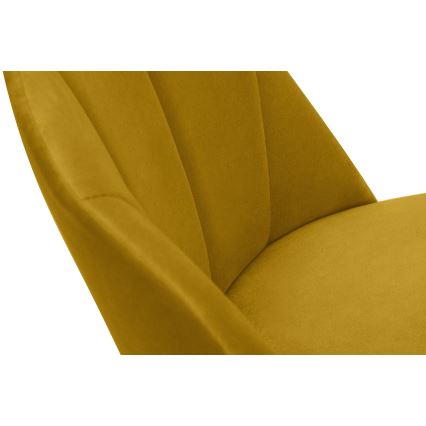 Ruokatuoli BAKERI 86x48 cm keltainen/vaalea tammi
