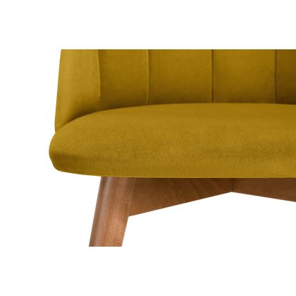 Ruokatuoli BAKERI 86x48 cm keltainen/vaalea tammi