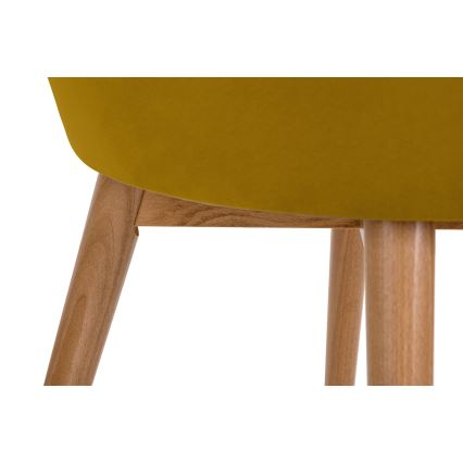 Ruokatuoli BAKERI 86x48 cm keltainen/vaalea tammi