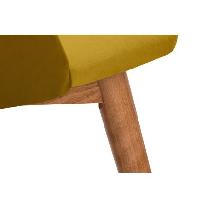 Ruokatuoli BAKERI 86x48 cm keltainen/vaalea tammi