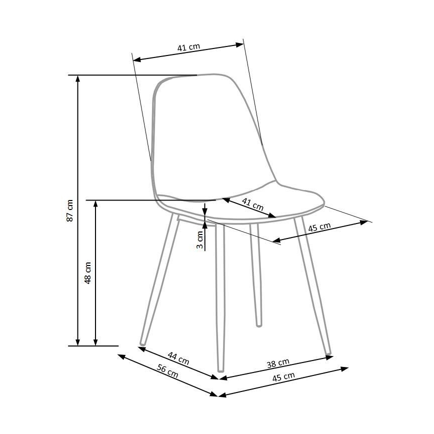 Ruokatuoli KINDREL, 1 kpl, tummanvihreä
