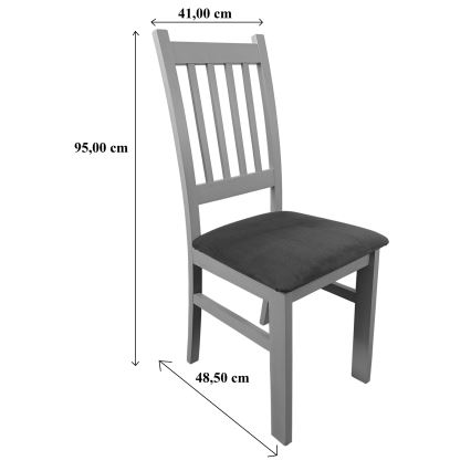 Ruokatuoli SIMON pyökki/oranssi