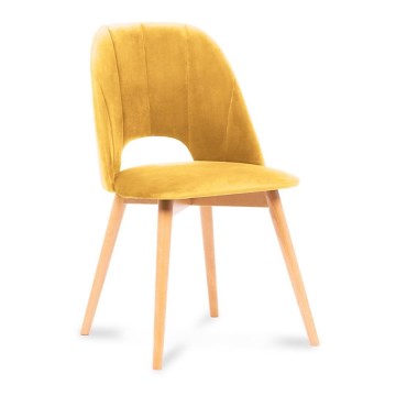 Ruokatuoli TINO 86x48 cm keltainen/vaalea tammi