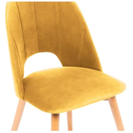 Ruokatuoli TINO 86x48 cm keltainen/vaalea tammi