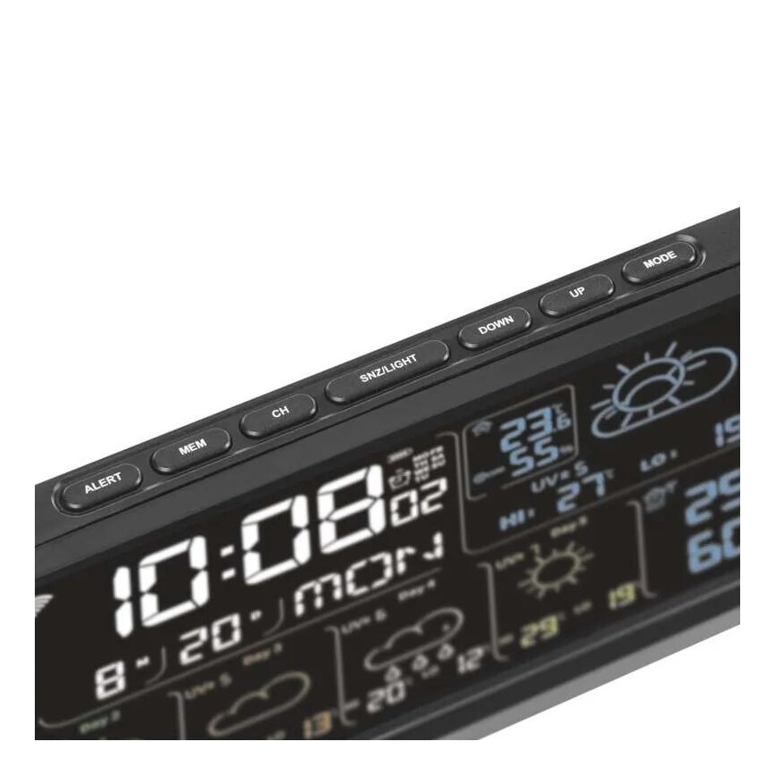 Sääasema LCD-näytöllä GoSmart 230V/3xAAA + 2×AAA Wi-Fi Tuya musta