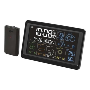 Sääasema LCD-näytöllä GoSmart 5/230V Wi-Fi Tuya musta