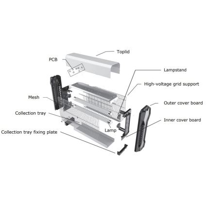 Sähköinen hyönteiskarkotin 2x15W/230V 100m2