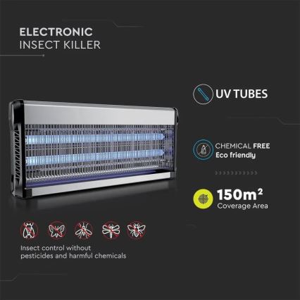 Sähköinen hyönteiskarkotin 2x20W/230V 150 m²