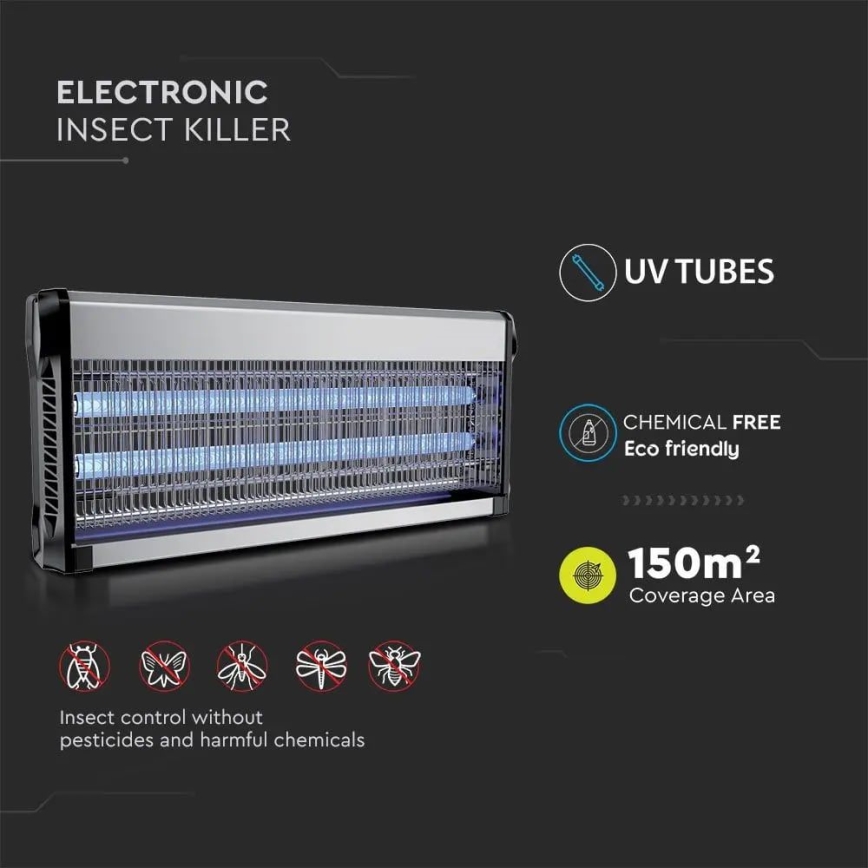 Sähköinen hyönteiskarkotin 2x20W/230V 150 m²