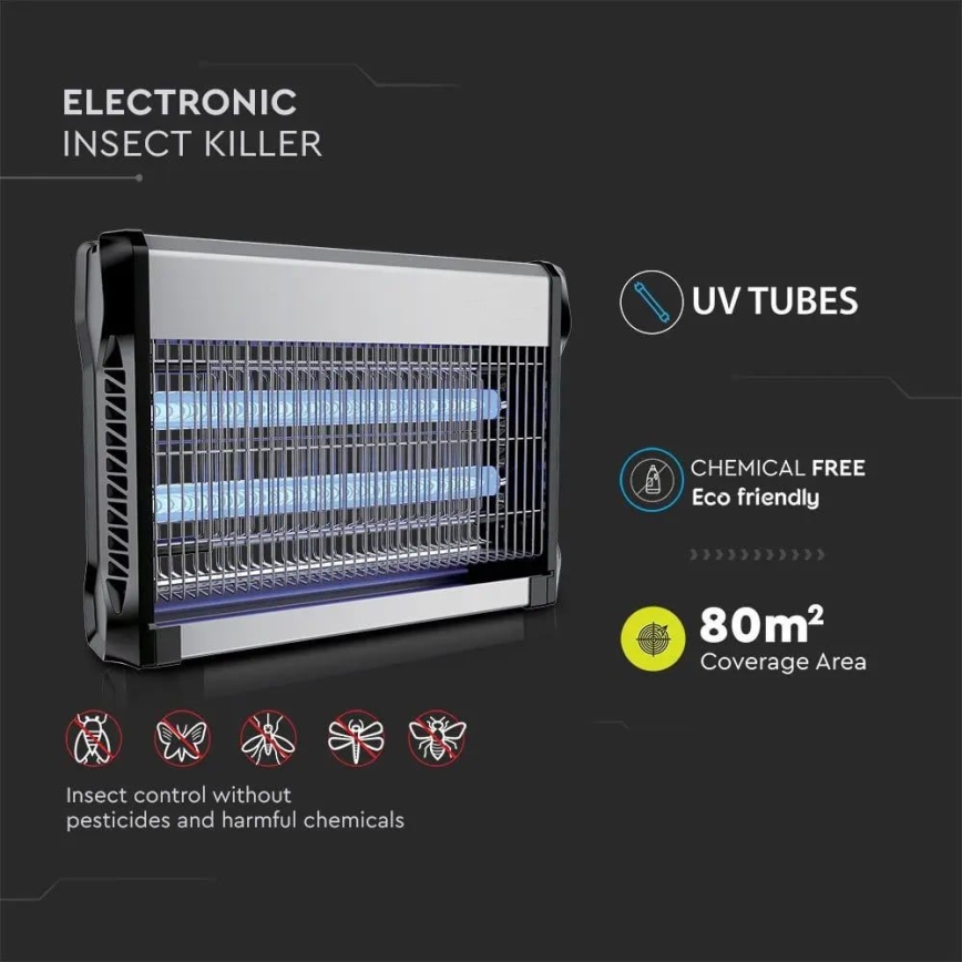 Sähköinen hyönteissuoja 2x10W/230V 80 m²