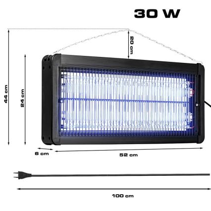 Sähköinen hyönteissuoja 2x15W/230V 120 m²