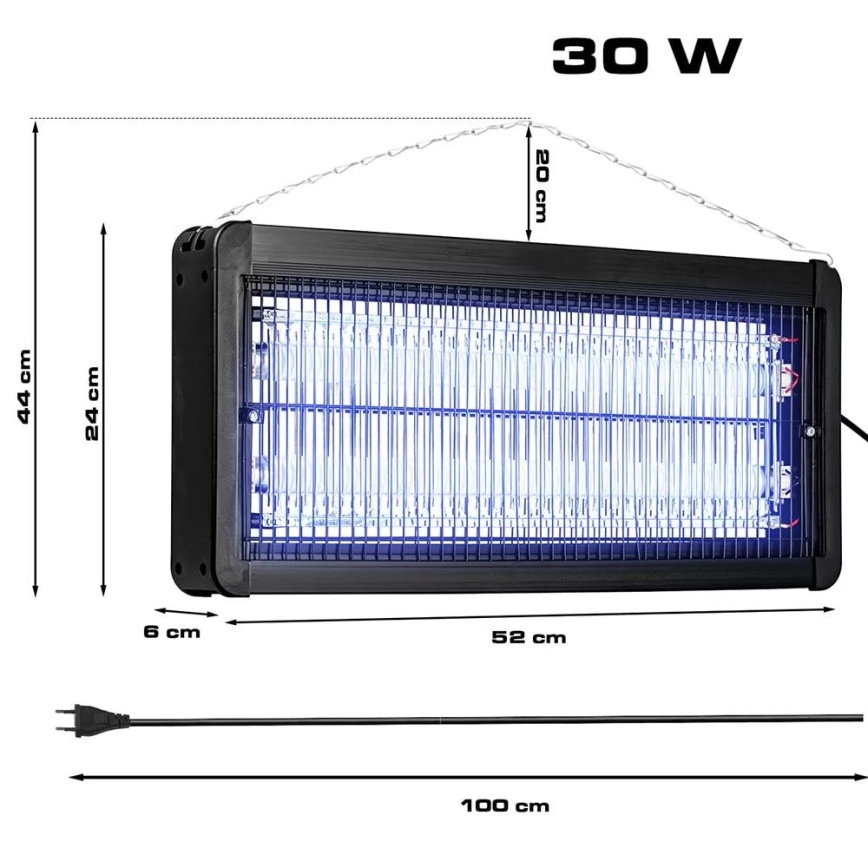 Sähköinen hyönteissuoja 2x15W/230V 120 m²