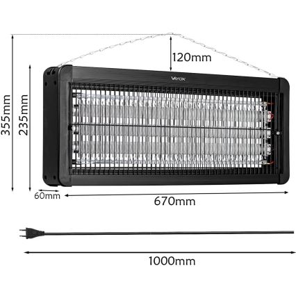 Sähköinen hyönteissuoja 3x20W/230V 200 m2