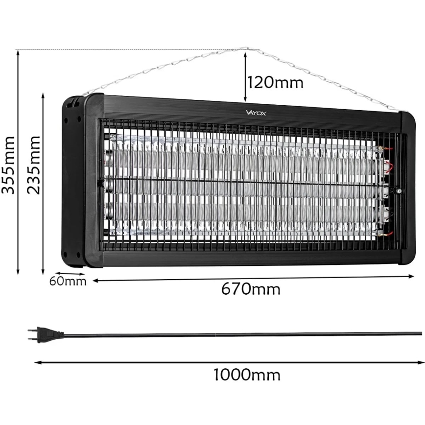 Sähköinen hyönteissuoja 3x20W/230V 200 m2
