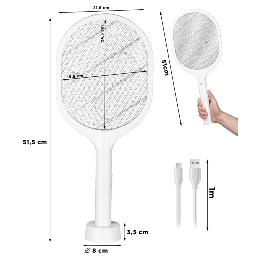 Sähköinen LED-hyönteisloukku 2in1 800 mAh/5V