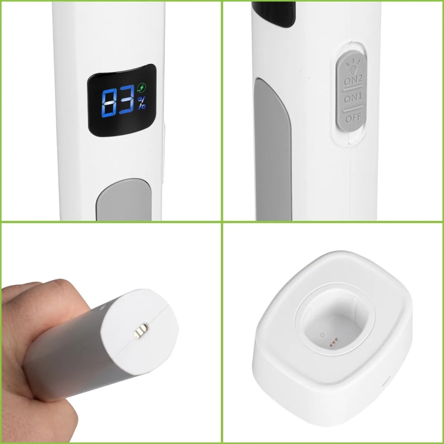 Sähköinen LED-hyönteisloukku 2in1 LCD-näytöllä 1200 mAh/5V valkoinen