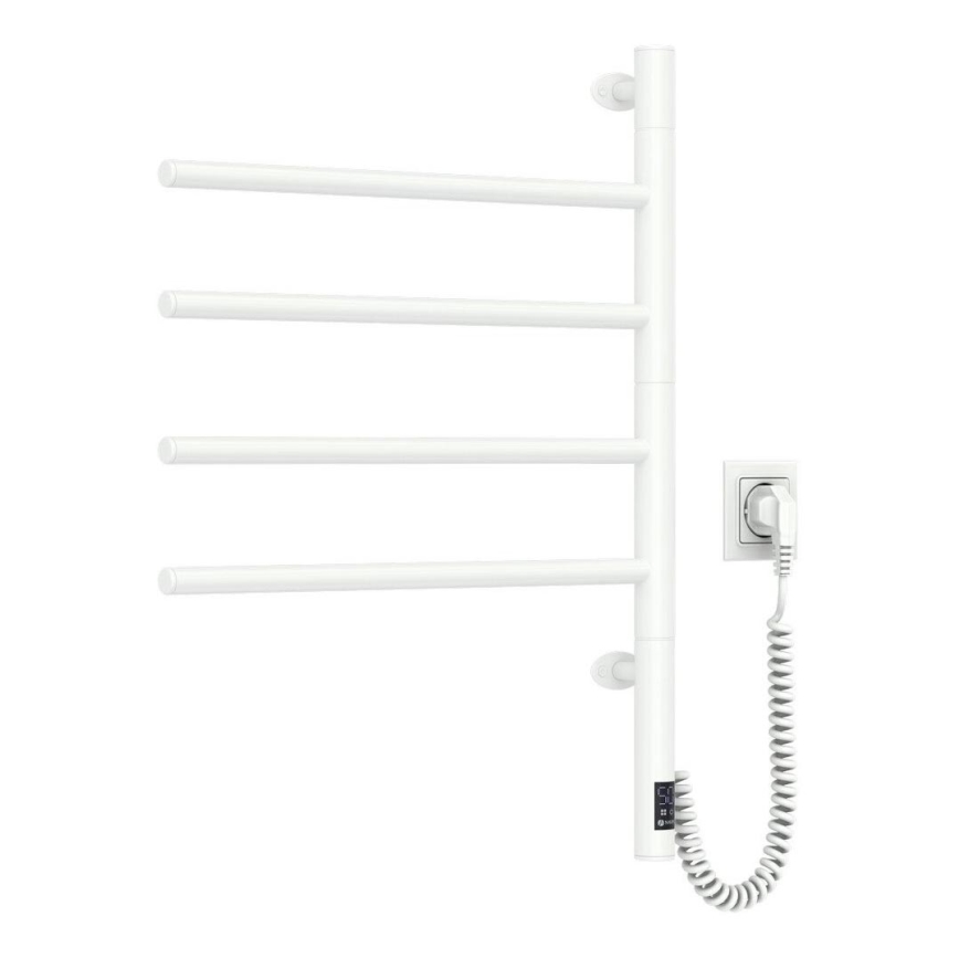 Sähköinen pyörivä pyyhekuivain termostaatilla ARABESQUE 150W/230V 64,6 cm IP44 valkoinen