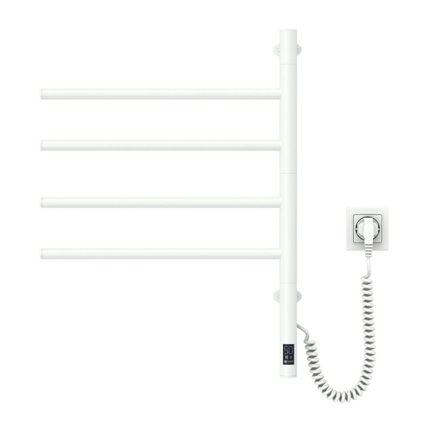 Sähköinen pyörivä pyyhekuivain termostaatilla ARABESQUE 150W/230V 64,6 cm IP44 valkoinen