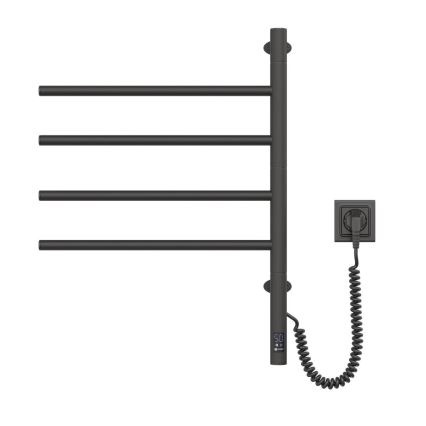 Sähköinen pyörivä pyyhekuivain termostaatilla ARABESQUE 150W/230V 64,6 cm IP44 musta
