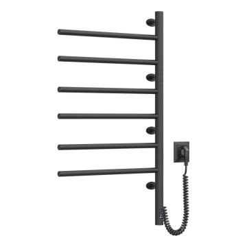 Sähköinen pyörivä pyyhekuivain termostaatilla ARABESQUE 196W/230V 81,8 cm IP44 musta