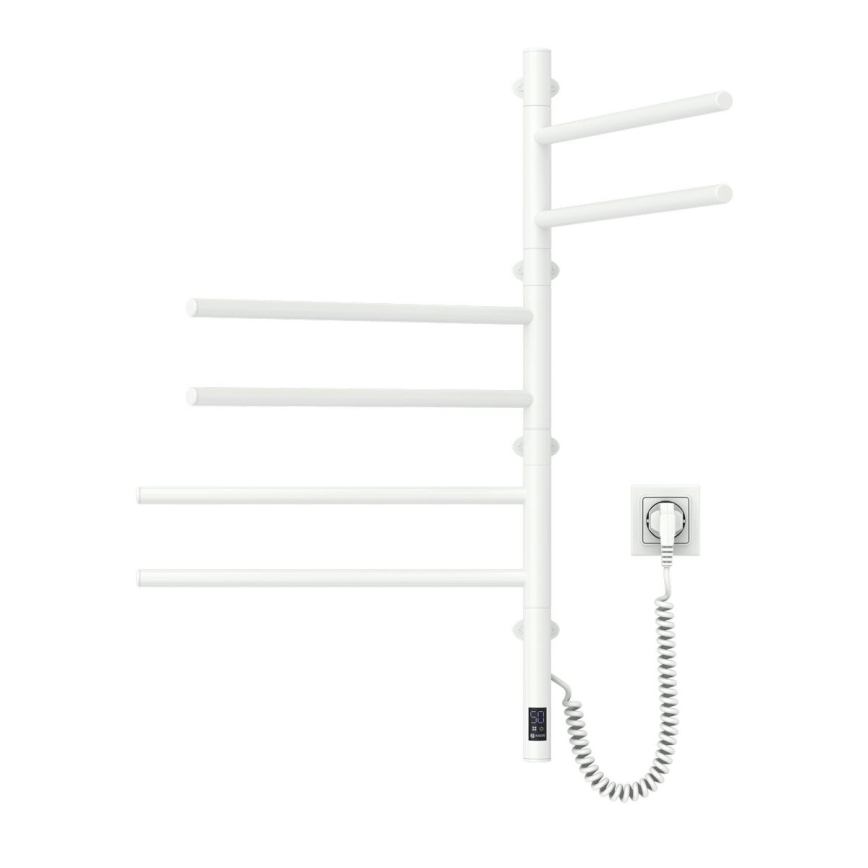 Sähköinen pyörivä pyyhekuivain termostaatilla ARABESQUE 196W/230V 81,8 cm IP44 valkoinen