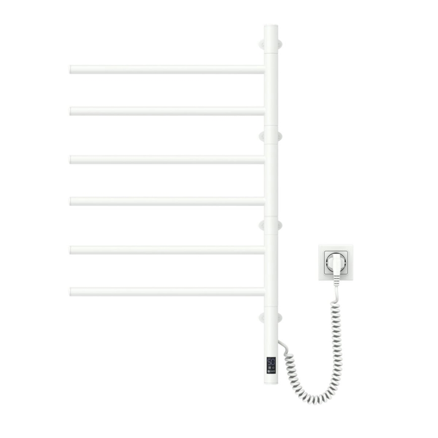 Sähköinen pyörivä pyyhekuivain termostaatilla ARABESQUE 196W/230V 81,8 cm IP44 valkoinen