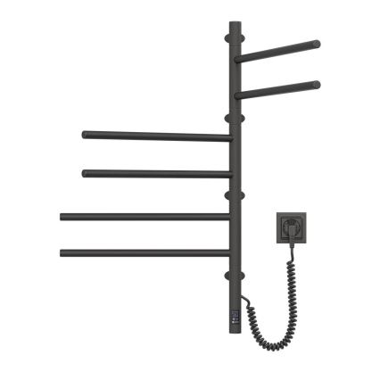 Sähköinen pyörivä pyyhekuivain termostaatilla ARABESQUE 196W/230V 81,8 cm IP44 musta