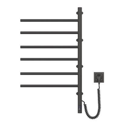 Sähköinen pyörivä pyyhekuivain termostaatilla ARABESQUE 196W/230V 81,8 cm IP44 musta