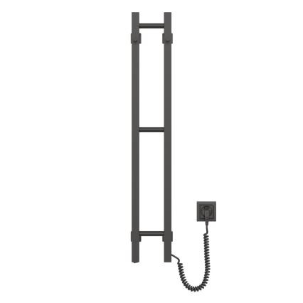 Sähköinen pyyhekuivain SILOUETTE 187W/230V 101,1 cm IP44 musta oikea kulmikas