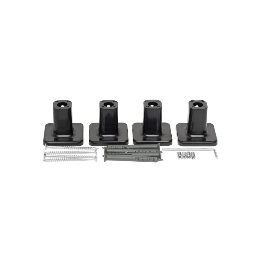 Sähköinen pyyhekuivain SILOUETTE 187W/230V 101,1 cm IP44 musta oikea kulmikas