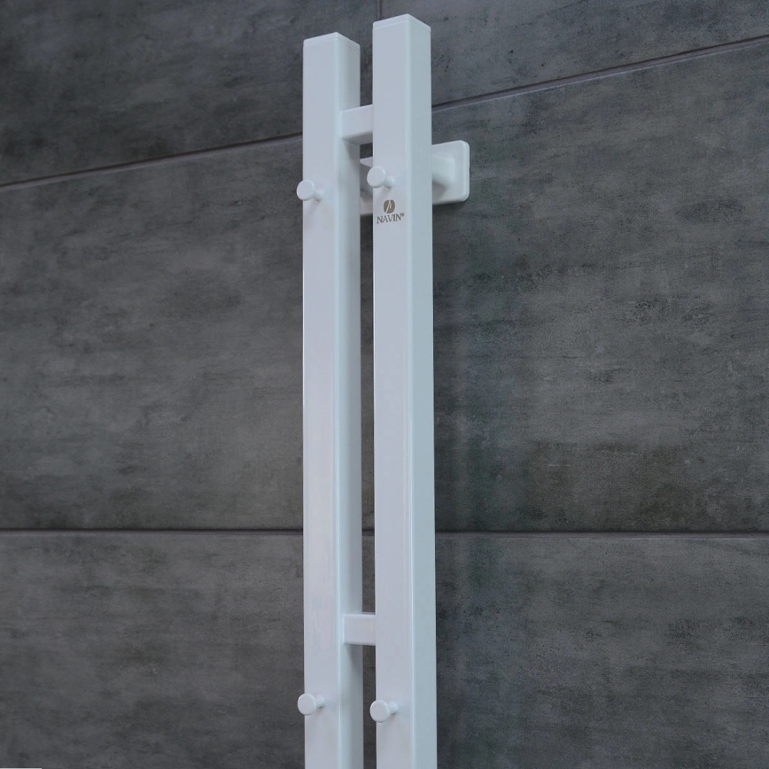Sähköinen pyyhekuivain termostaatilla SILOUETTE 200W/230V 150,6 cm IP44 valkoinen oikeanpuoleinen