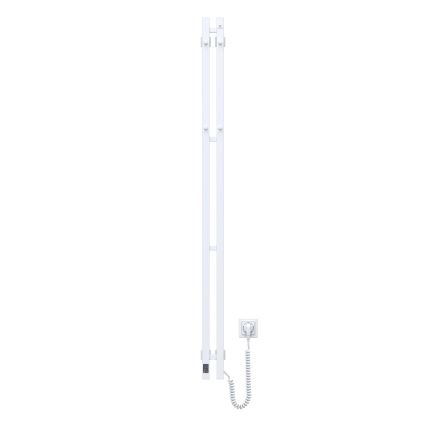 Sähköinen pyyhekuivain termostaatilla SILOUETTE 200W/230V 150,6 cm IP44 valkoinen oikeanpuoleinen