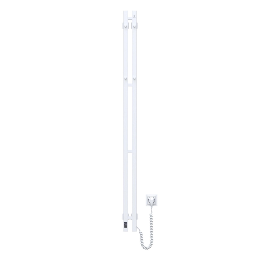 Sähköinen pyyhekuivain termostaatilla SILOUETTE 200W/230V 150,6 cm IP44 valkoinen oikeanpuoleinen