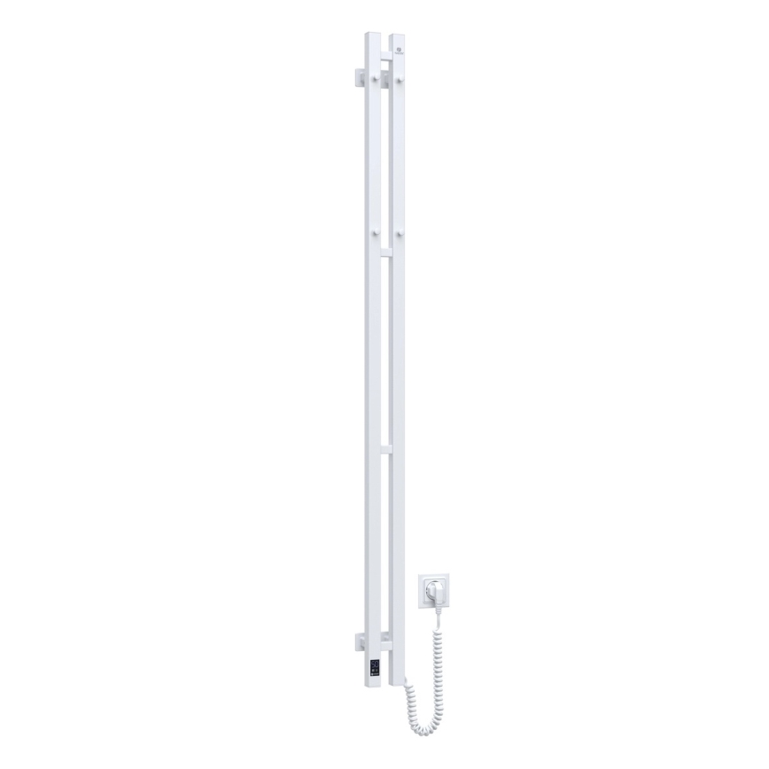 Sähköinen pyyhekuivain termostaatilla SILOUETTE 200W/230V 150,6 cm IP44 valkoinen oikeanpuoleinen