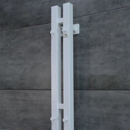 Sähköinen pyyhekuivain termostaatilla SILOUETTE 187W/230V 120,6 cm IP44 valkoinen oikea kulmikas