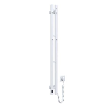 Sähköinen pyyhekuivain termostaatilla SILOUETTE 187W/230V 120,6 cm IP44 valkoinen oikea kulmikas