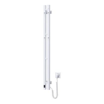 Sähköinen pyyhekuivain termostaatilla SILOUETTE 187W/230V 120,6 cm IP44 valkoinen oikea kulmikas