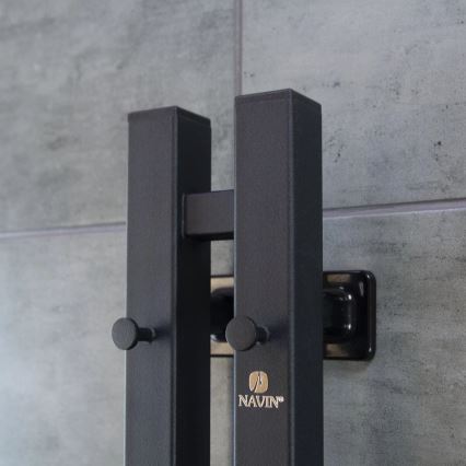 Sähköinen pyyhekuivain termostaatilla SILOUETTE 187W/230V 120,6 cm IP44 musta oikea kulmikas