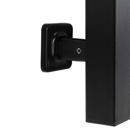 Sähköinen pyyhekuivain termostaatilla SILOUETTE 187W/230V 120,6 cm IP44 musta oikea kulmikas